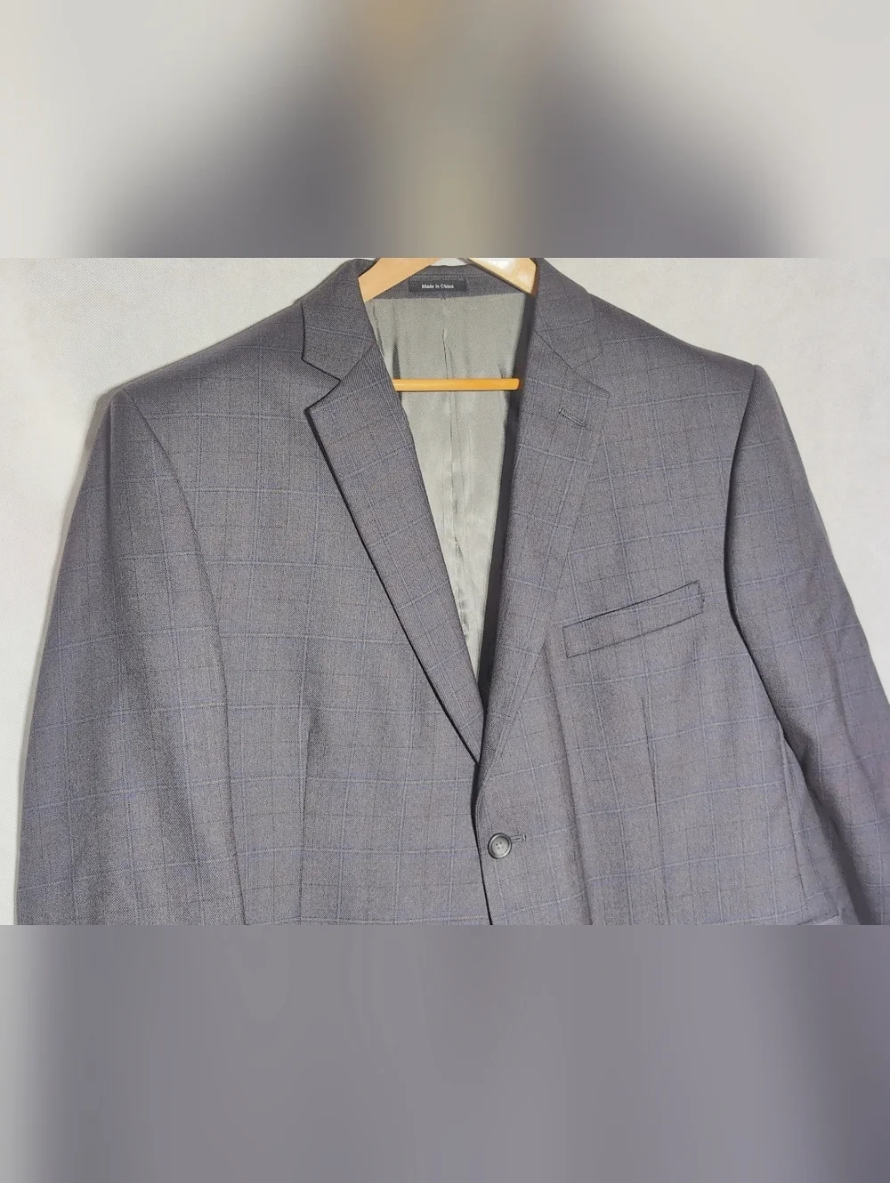 Pronto Uomo Platinum Sz 50R Gray Glen Plaid Sport Coat